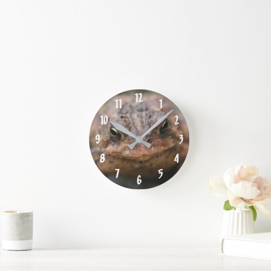 Niedliche Toad Face Nature Runde Wanduhr (Zuhause)