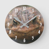 Niedliche Toad Face Nature Runde Wanduhr (Vorderseite)