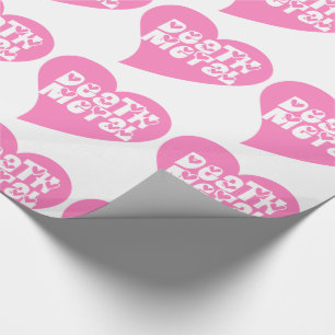 Niedliche Todesmetallherzen Geschenkpapier