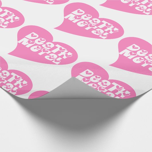 Niedliche Todesmetallherzen Geschenkpapier (Ecke)