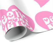 Niedliche Todesmetallherzen Geschenkpapier (Rolleneckpunkt)