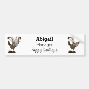 Niedliche tolle lyrebird Cartoon Illustration Autoaufkleber