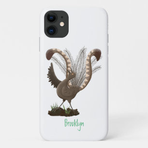 Niedliche tolle lyrebird Cartoon Illustration Case-Mate iPhone Hülle