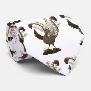 Niedliche tolle lyrebird Cartoon Illustration Krawatte
