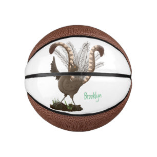 Niedliche tolle lyrebird Cartoon Illustration Mini Basketball