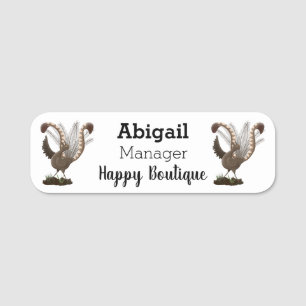 Niedliche tolle lyrebird Cartoon Illustration Namensschild