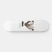 Niedliche tolle lyrebird Cartoon Illustration Skateboard (Horizontal)