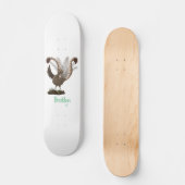 Niedliche tolle lyrebird Cartoon Illustration Skateboard (Vorderseite)