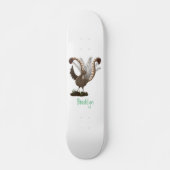 Niedliche tolle lyrebird Cartoon Illustration Skateboard (Vorne)