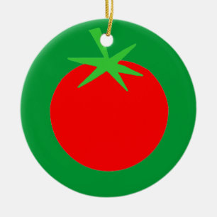Niedliche Tomate-Gärtner-Weihnachtsbaum-Verzierun Keramik Ornament