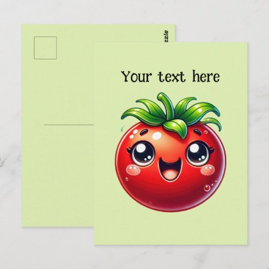 Niedliche Tomatenliebhaber anpassen Postkarte (Vorne/Hinten)