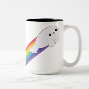 Niedliche Ton-Tasse des Kawaii Zweifarbige Tasse