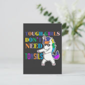 Niedliche Tonsil Removal Operation Einhorn Girl Er Postkarte (Stehend Vorderseite)