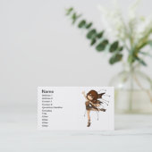 Niedliche Toon-Herbst-Fee Visitenkarte (Stehend Vorderseite)