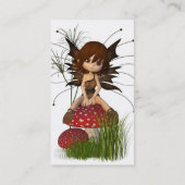 Niedliche Toon-Herbst-Fee Visitenkarte (Rückseite)