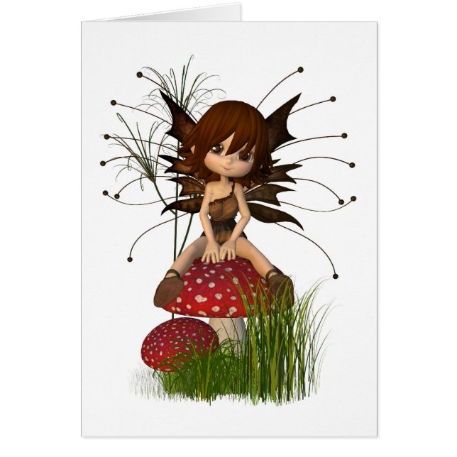 Niedliche Toon-Herbstfee und Toadstool (Vorne)