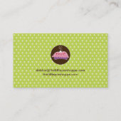 Niedliche Torten-Geschäfts-Karten Visitenkarte (Rückseite)