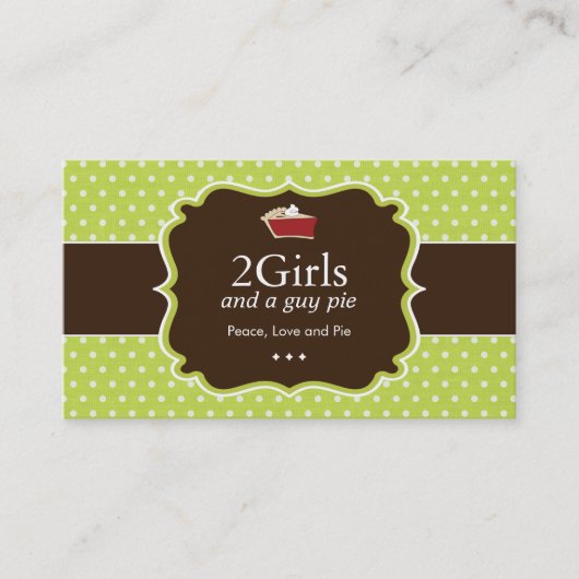 Niedliche Torten-Scheibe-Geschäfts-Karte Visitenkarte (Vorderseite)