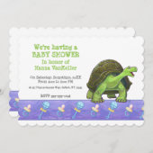 Niedliche Tortoise Baby Dusche Einladung (Vorne/Hinten)