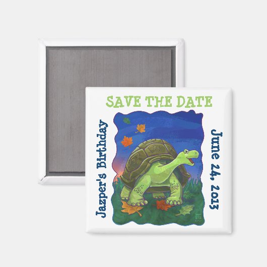 Niedliche Tortoise Save the Date Magnet (Vorderseite/Rückseite)