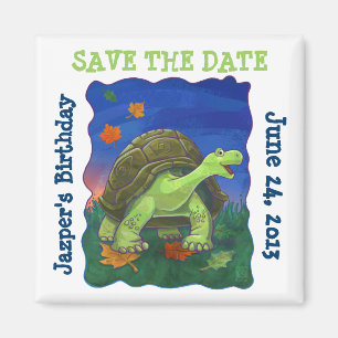 Niedliche Tortoise Save the Date Magnet