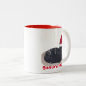 Niedliche Tortoiseshell Cat Santa Helper Tasse (VorderseiteRechts)