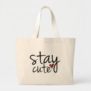 Niedliche Tote-Tasche bleibe Jumbo Stoffbeutel