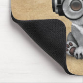 Niedliche tragende Kopfhörer Baby-Koala-Bärn-DJ Mousepad (Ecke)