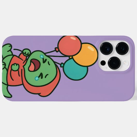 Niedliche Tränendinosaurier mit Ballon - Telefonfä Case-Mate iPhone Hülle (Rückseite (Horizontal))