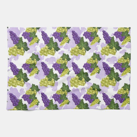 Niedliche Trauben Fruchtmuster Küche Geschirrtuch (Horizontal)