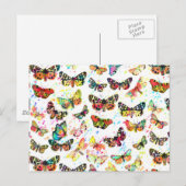 Niedliche trendige Aquarell-Spritzer Schmetterling Postkarte (Vorne/Hinten)