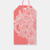 Niedliche trendige Blume handgezeichnetes Design Geschenkanhänger (Rückseite)