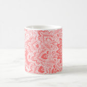 Niedliche trendige Blume handgezeichnetes Design Kaffeetasse (Mittel)