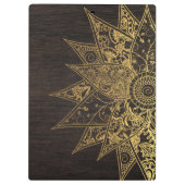 Niedliche trendige Blume handgezeichnetes Design Klemmbrett (Rückseite)