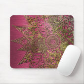 Niedliche trendige Blume handgezeichnetes Design Mousepad (Mit Mouse)
