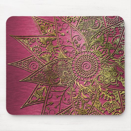 Niedliche trendige Blume handgezeichnetes Design Mousepad (Vorne)