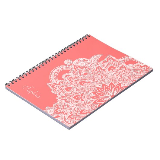 Niedliche trendige Blume handgezeichnetes Design Notizblock (Linke Seite)