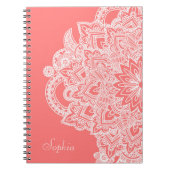 Niedliche trendige Blume handgezeichnetes Design Notizblock (Vorderseite)