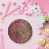 Niedliche trendige Blume handgezeichnetes Design Pappteller (Party)