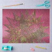 Niedliche trendige Blume handgezeichnetes Design Seidenpapier (Basteln)