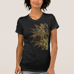 Niedliche trendige Blume handgezeichnetes Design T-Shirt