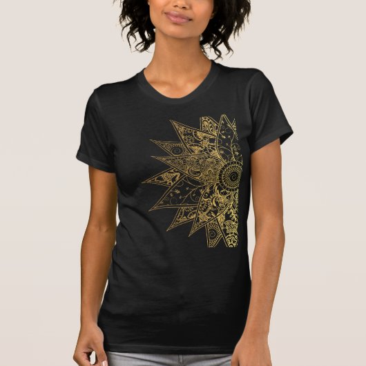 Niedliche trendige Blume handgezeichnetes Design T-Shirt (Vorderseite)