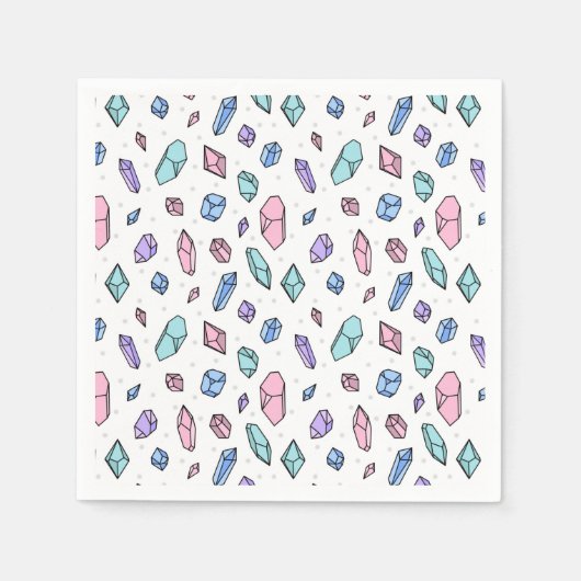 Niedliche, trendige Edelsteine Gemstones krystales Serviette (Vorderseite)