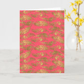 Niedliche trendige Imitate Gold Glitzer Stammesfed Karte (Gelbe Blume)