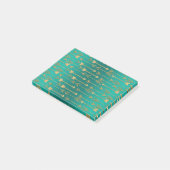 Niedliche trendige Imitate Gold Glitzer Stammespfe Post-it Klebezettel (angewinkelt)