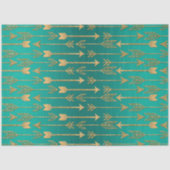 Niedliche trendige Imitate Gold Glitzer Stammespfe Seidenpapier (Vorderseite)