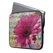 Niedliche trendige mädchenhafte Wasserfarben Gerbe Laptopschutzhülle (Vorderseite Links)