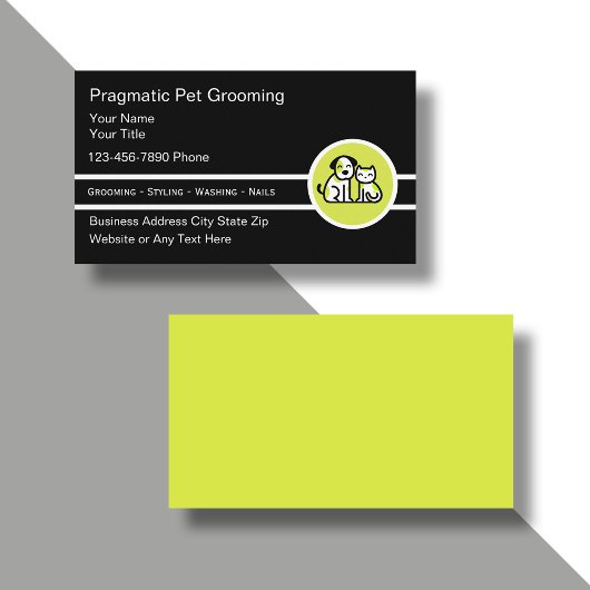 Niedliche, trendige Pet Grooming Business Cards Visitenkarte