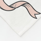 Niedliche, trendige rosafarbene Bogen in schwarz Fleecedecke (Ecke)