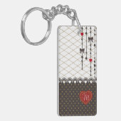 Niedliche trendige Spitzen-Imitate Gold Glitzer St Schlüsselanhänger (Vorderseite links)